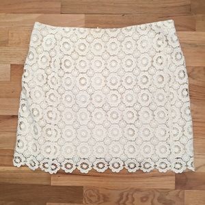 Like new ivory lace mini skirt